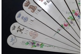 Monograms and coats of arms, late 19th century fan