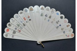 Monograms and coats of arms, late 19th century fan