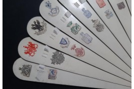 Monograms and coats of arms, late 19th century fan