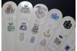 Monograms and coats of arms, late 19th century fan