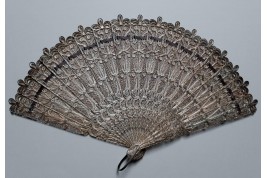 Silver, late 19th century fan