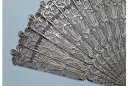 Silver, late 19th century fan