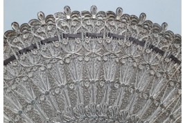 Silver, late 19th century fan