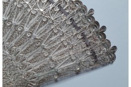 Silver, late 19th century fan