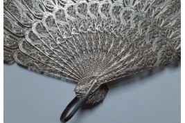 Silver, late 19th century fan