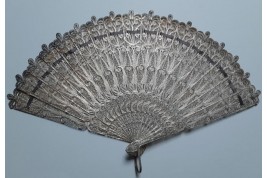 Silver, late 19th century fan