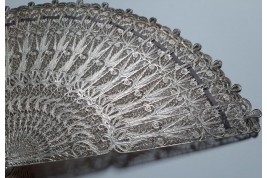 Silver, late 19th century fan