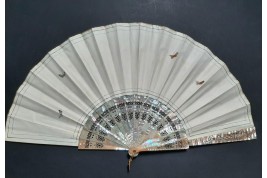 Amorous daydreams, fan by Jules Donzel circa 1890