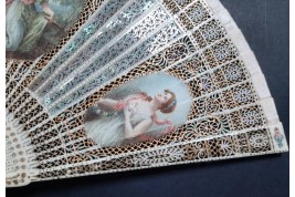 Psyche and Eros, fan circa 1900