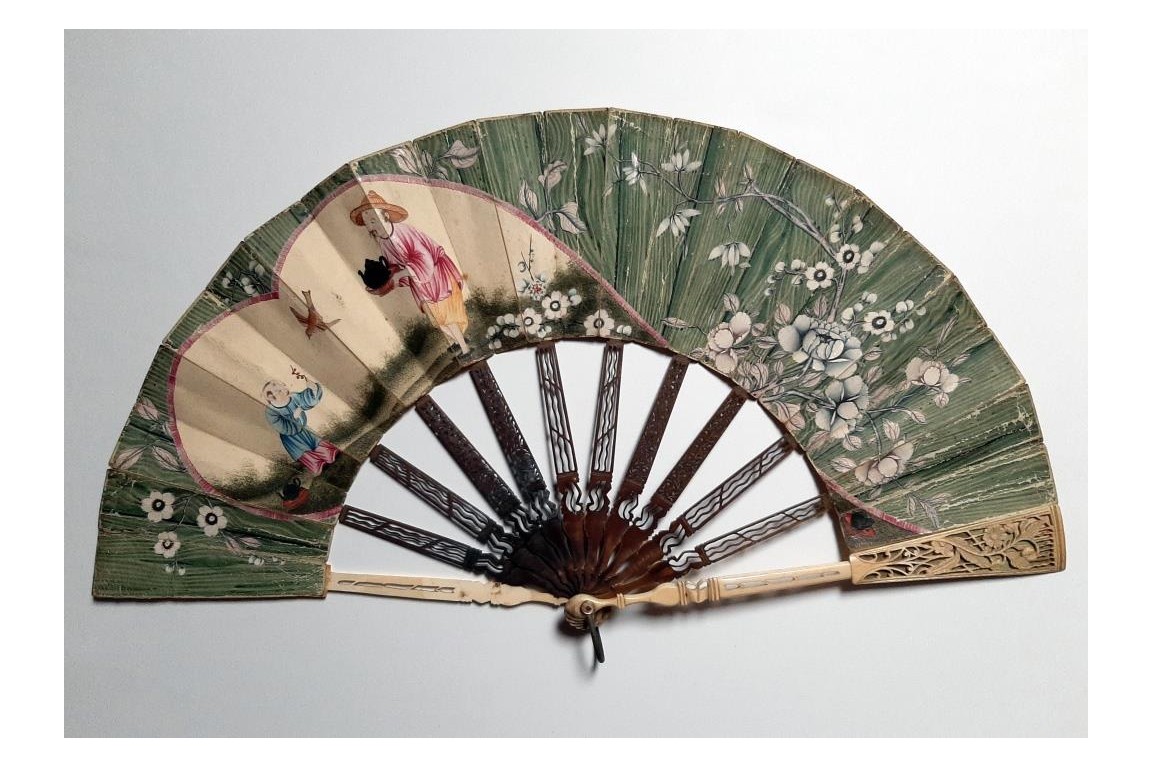 Trompe l'oeil, fan circa 1770