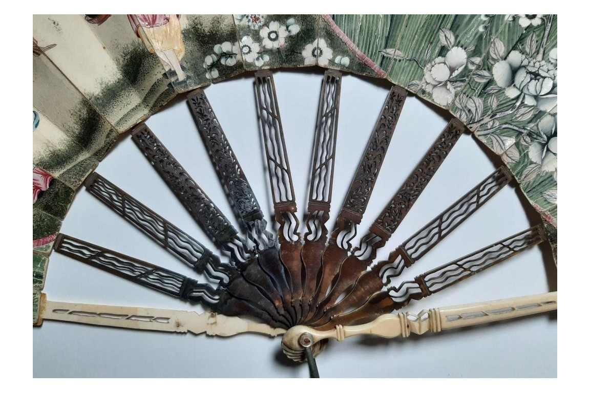 Trompe l'oeil, fan circa 1770