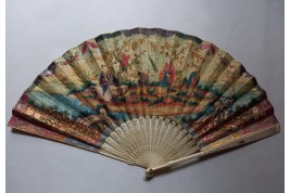 The Chinese harvest, fan circa 1800-1810