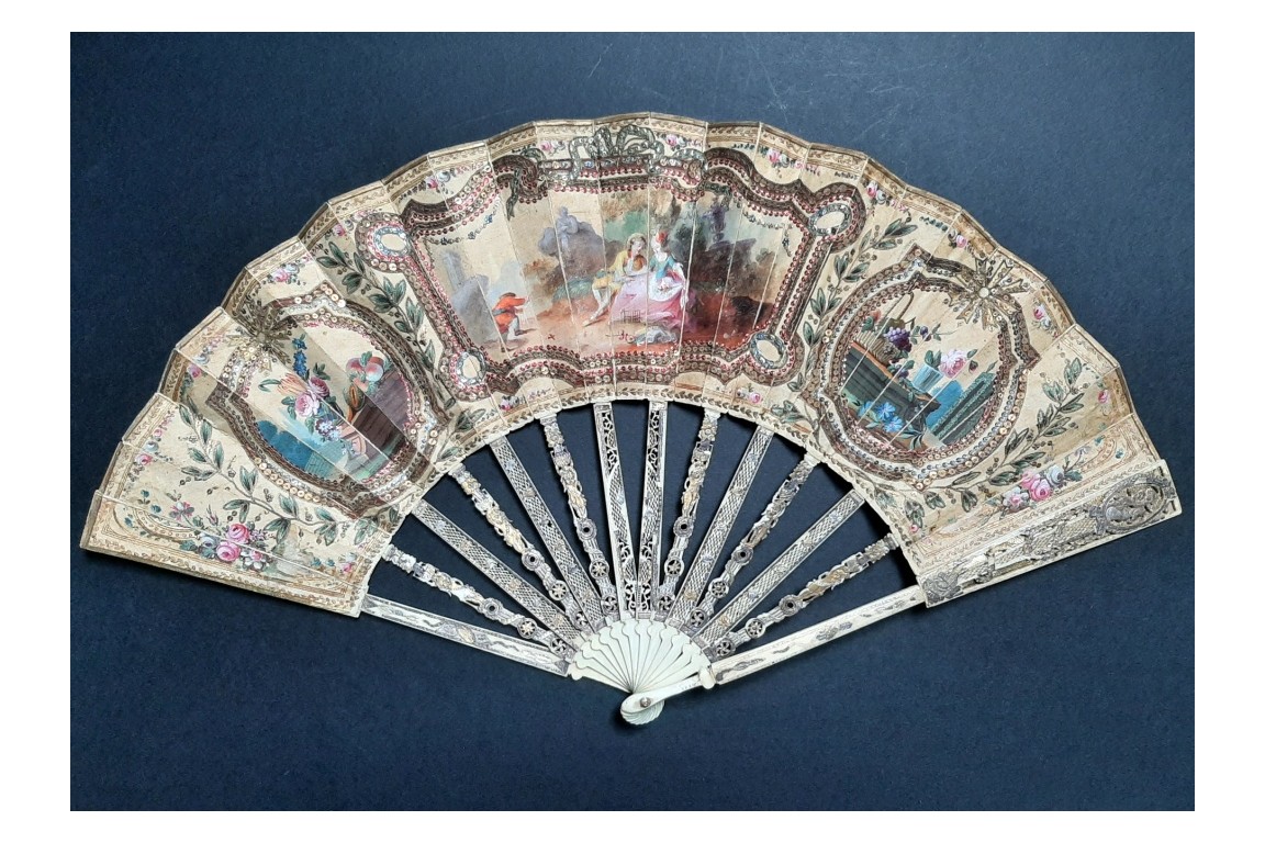 The colors of love in the 18th century, fan around 1775