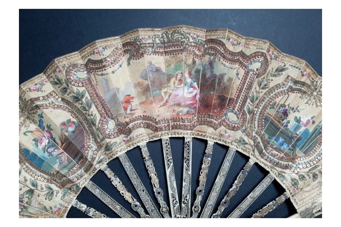 The colors of love in the 18th century, fan around 1775