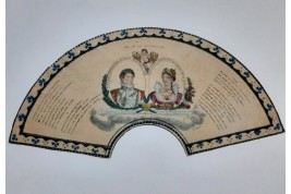 Napoléon et Marie-Louise, feuille d'éventail vers 1810