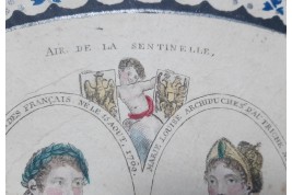 Napoléon et Marie-Louise, feuille d'éventail vers 1810