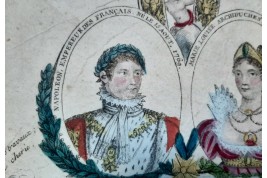 Napoléon et Marie-Louise, feuille d'éventail vers 1810