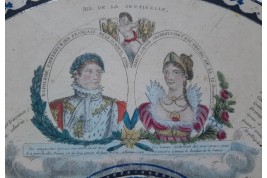 Napoléon et Marie-Louise, feuille d'éventail vers 1810