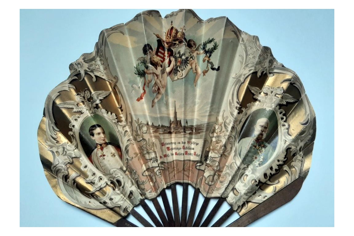 Jubilee of Emperor Franz Joseph I of Austria, ealy 20th century fan