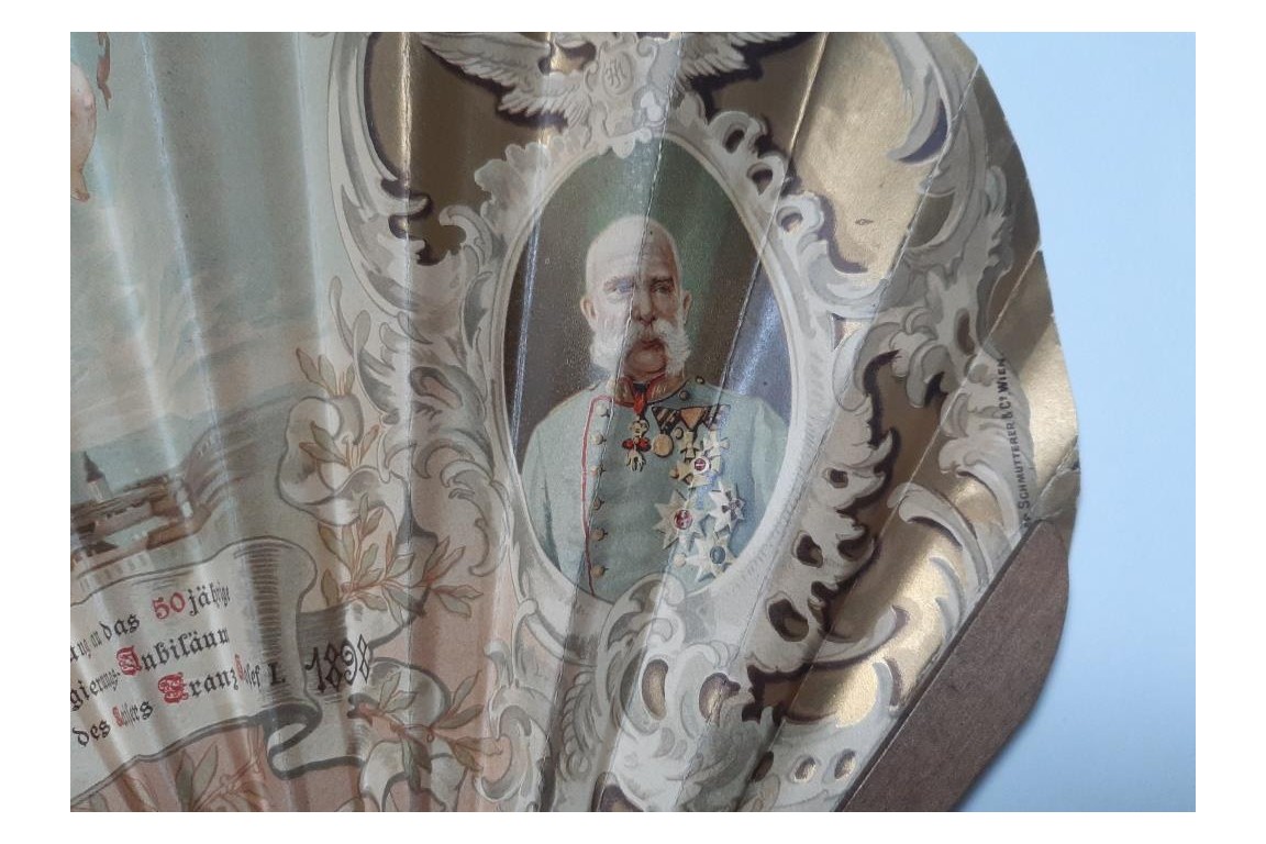 Jubilee of Emperor Franz Joseph I of Austria, ealy 20th century fan