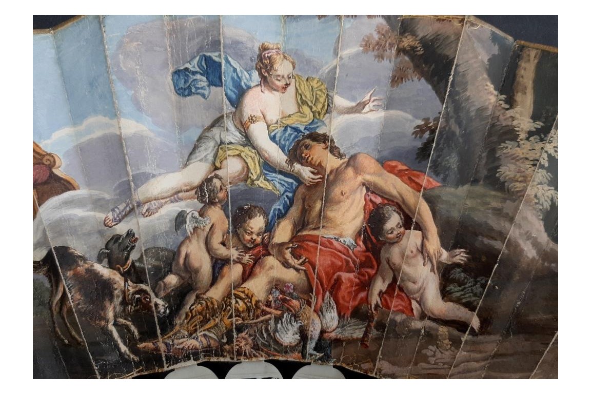 Diane et Endymion, éventail vers 1750-60