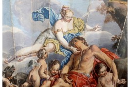 Diane et Endymion, éventail vers 1750-60