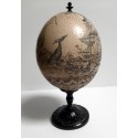 Whaling, ostrich egg, late 19th century ?