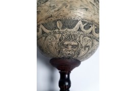 Whaling, ostrich egg, late 19th century ?