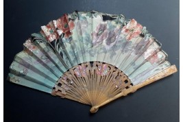 Poppies, Art Nouveau fan