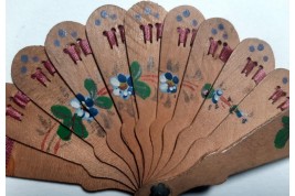 Wood, doll fan circa 1900