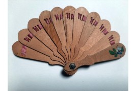 Wood, doll fan circa 1900