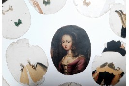 Miniature à transformation, portrait vers 1650