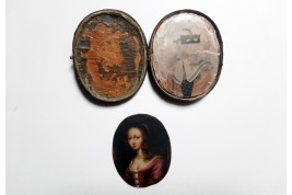 Miniature à transformation, portrait vers 1650