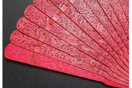 Chinese red, 19th century fan