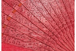 Chinese red, 19th century fan