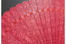 Chinese red, 19th century fan