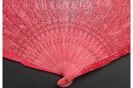 Chinese red, 19th century fan