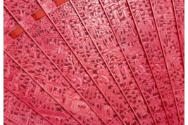 Chinese red, 19th century fan