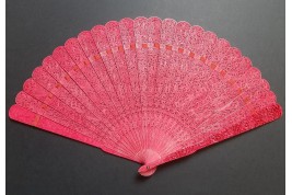 Chinese red, 19th century fan