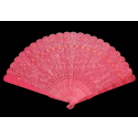 Chinese red, 19th century fan