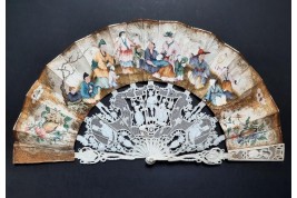 Chinoiserie et arts, fan circa 1780