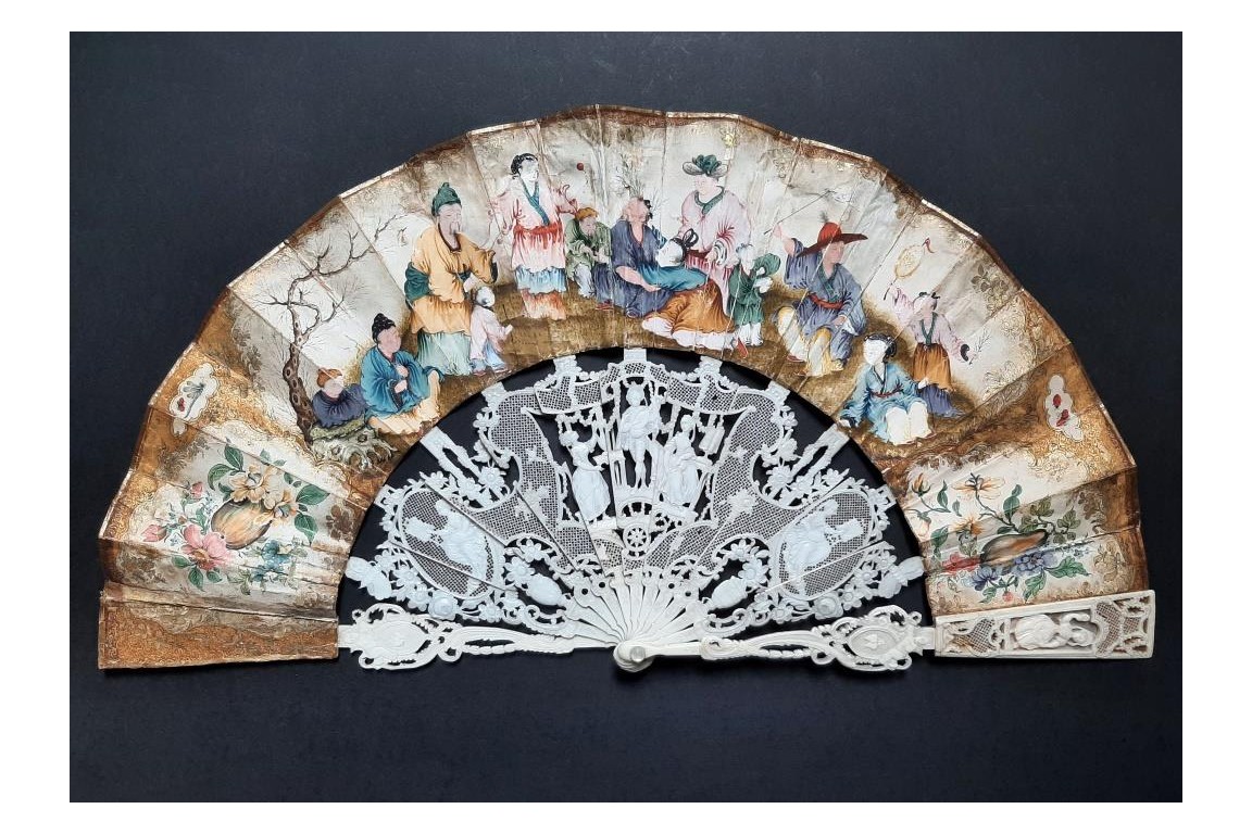 Chinoiserie et arts, fan circa 1780