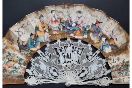 Chinoiserie et arts, fan circa 1780