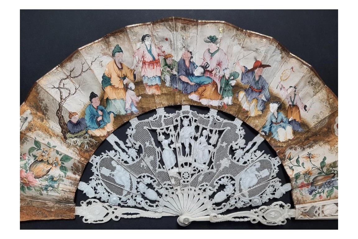 Chinoiserie et arts, fan circa 1780