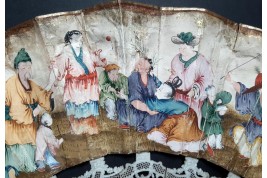 Chinoiserie et arts, fan circa 1780