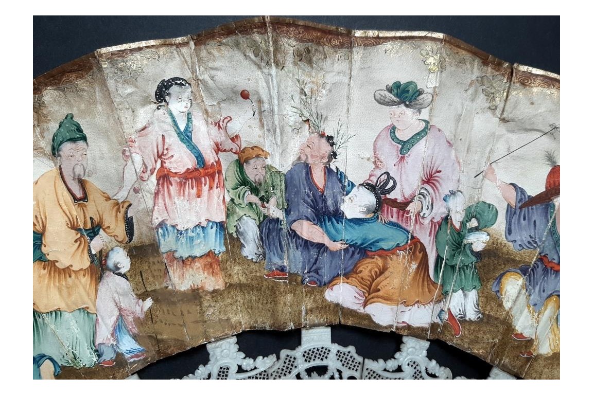 Chinoiserie et arts, fan circa 1780