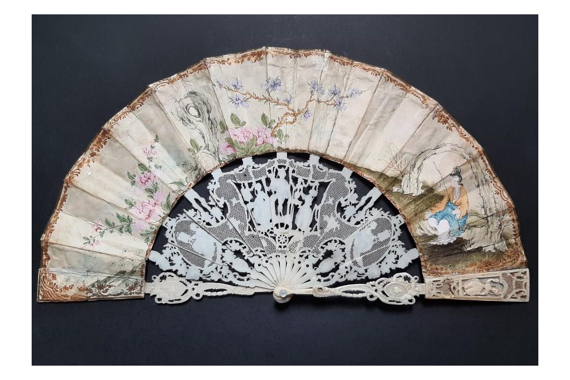 Chinoiserie et arts, fan circa 1780