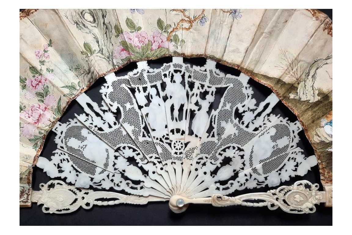 Chinoiserie et arts, fan circa 1780