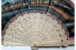 Trade in the port of Macau, Chinese fan circa 1850