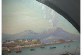 Napoli from Posillipo, 19th century fan leaf